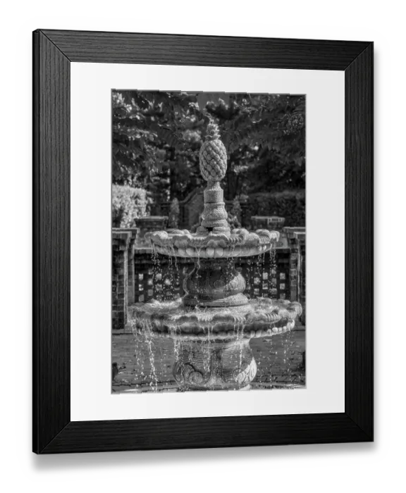 Framed Print : Water fountain in Pinehurst, North Carolina