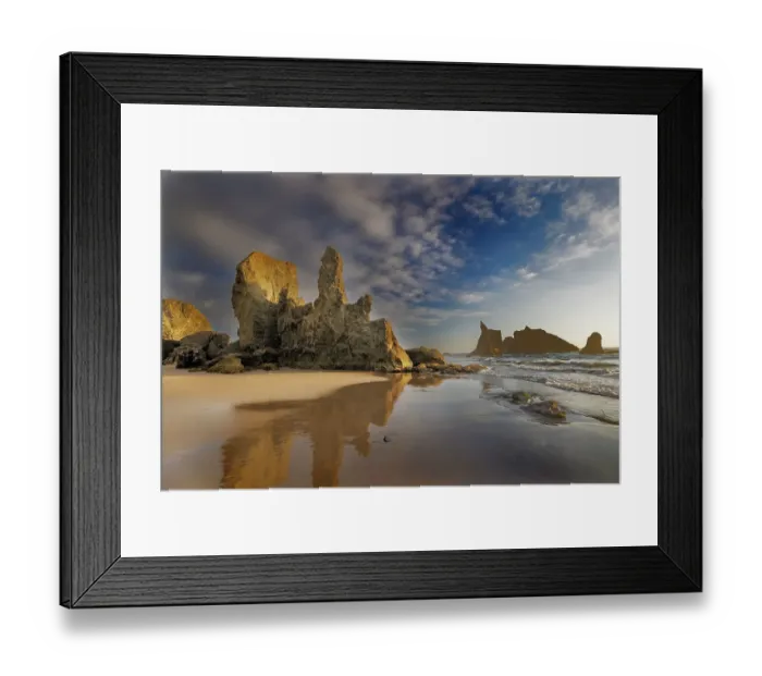 Framed Print : Castle on Bandon Beach at Bandon, Oregon, USA Framed Print : Castle on Bandon Beach at Bandon, Oregon, USA