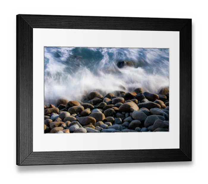 Framed Print : USA, California, Big Sur. Boulders along the shoreline as the waves come crashing in Framed Print : USA, California, Big Sur. Boulders along the shoreline as the waves come crashing in