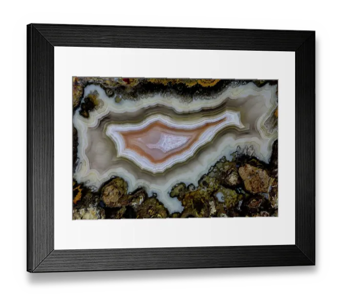 Framed Print : USA, Washington State, Sammamish. Close-up banded agate Framed Print : USA, Washington State, Sammamish. Close-up banded agate
