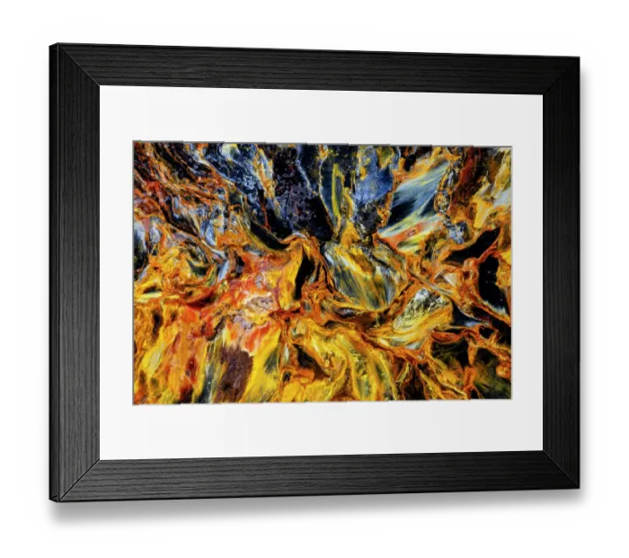 Framed Print : USA, Washington State, Sammamish. Close-up pattern design of Petersite from Namibia