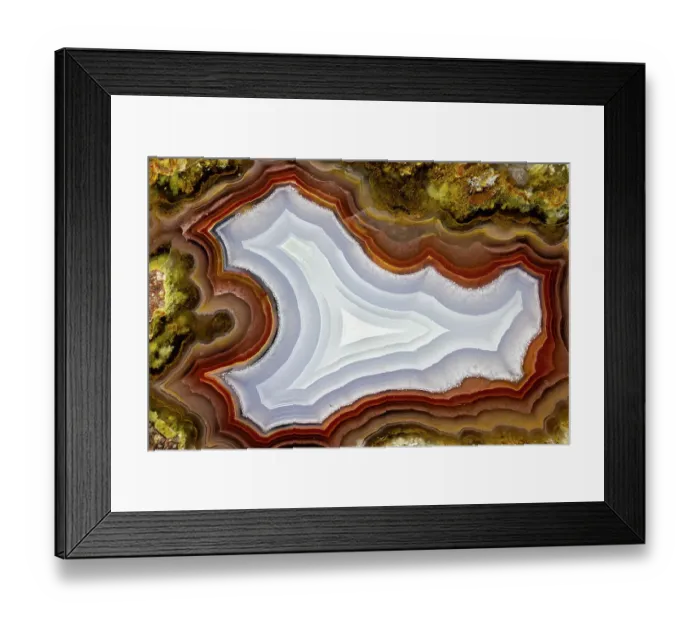 Framed Print : USA, Washington State, Sammamish. Close-up banded agate Framed Print : USA, Washington State, Sammamish. Close-up banded agate