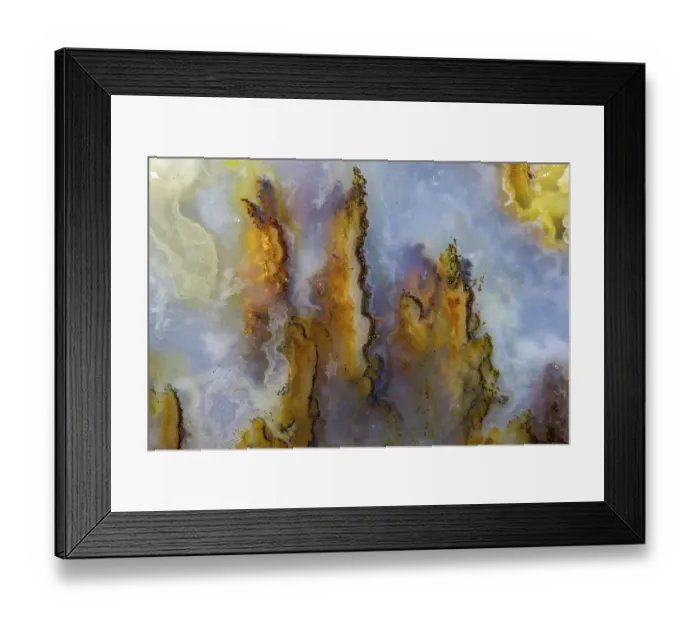 Framed Print : USA, Washington State, Sammamish. Close-up pattern design of agate