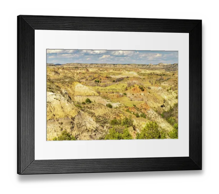 Framed Print : USA, North Dakota, Theodore Roosevelt National Park. Overview of park eroded hill formations Framed Print : USA, North Dakota, Theodore Roosevelt National Park. Overview of park eroded hill formations