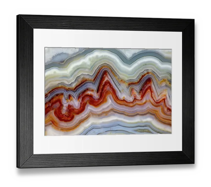 Framed Print : USA, Washington State, Sammamish. Close-up of crazy Mexican Agate