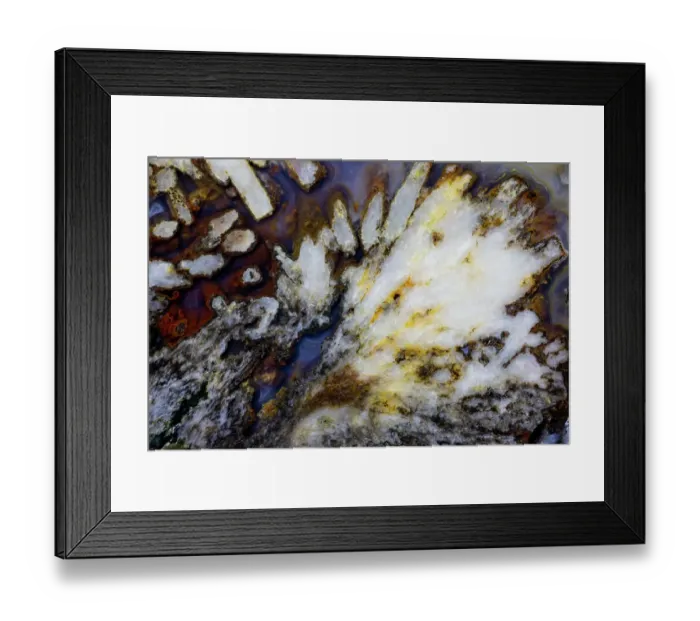Framed Print : USA, Washington State, Sammamish. Close-up pattern design of agate