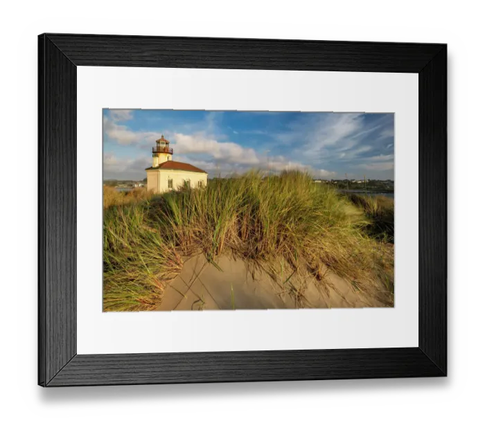 Framed Print : Coquille River Lighthouse in Bandon, Oregon, USA