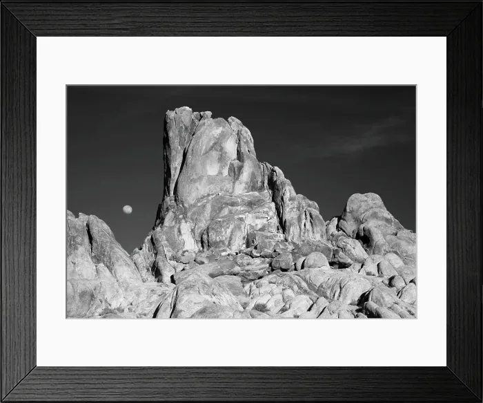 Framed Print : California, Lone Pine, Alabama Hills, moonrise Framed Print : California, Lone Pine, Alabama Hills, moonrise