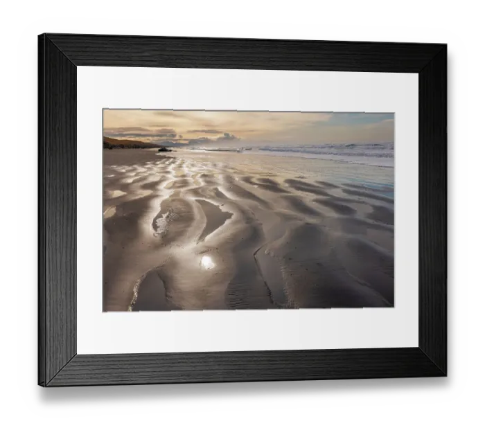 Framed Print : Pacific Ocean beach with beached sperm whale at Fort Stevens State Park, Oregon, USA