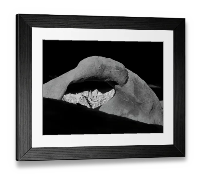 Framed Print : California, Lone Pine, Alabama Hills, Mobius Arch with Mount Whitney Framed Print : California, Lone Pine, Alabama Hills, Mobius Arch with Mount Whitney
