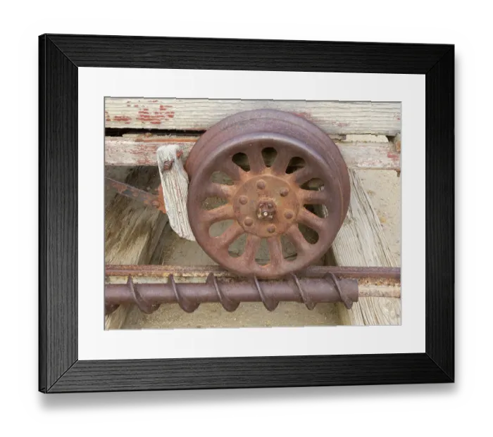 Framed Print : California, death Valley National Park. Borax Museum, detail of cart wheel and wood brake Framed Print : California, death Valley National Park. Borax Museum, detail of cart wheel and wood brake