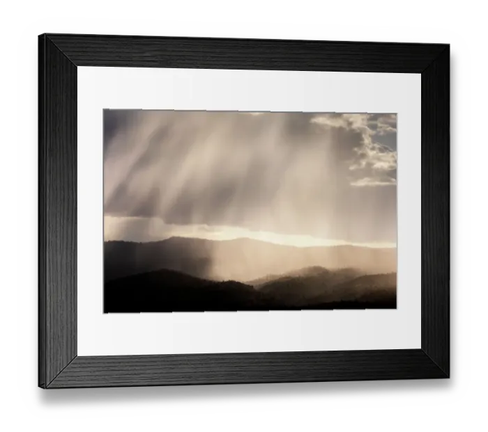 Framed Print : Rain Veils Over the Ochoco Mountains near Mitchell, Oregon, USA Framed Print : Rain Veils Over the Ochoco Mountains near Mitchell, Oregon, USA