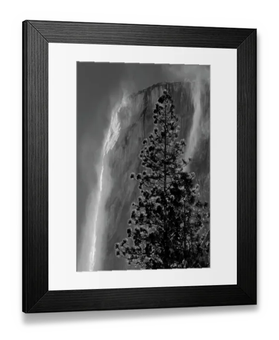 Framed Print : California, Yosemite National Park. El Capitan and waterfall