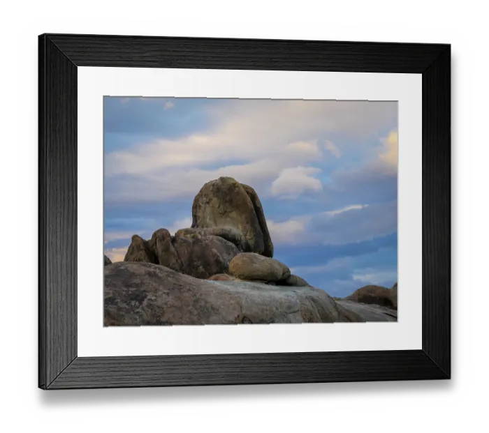 Framed Print : Big rocks in Alabama Hills, Mount Whitney area, Lone Pine, California