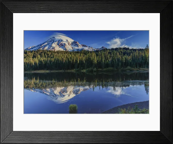 Framed Print : Reflection Lake within Mt. Rainier National Park