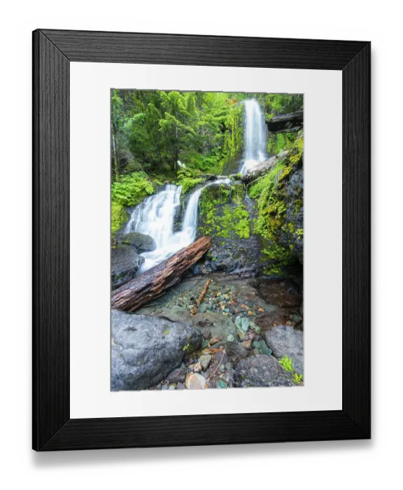 Framed Print : Falls Creek Falls in Mt. Rainier National Park