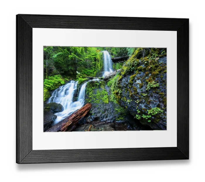 Framed Print : Falls Creek Falls in Mt. Rainier National Park