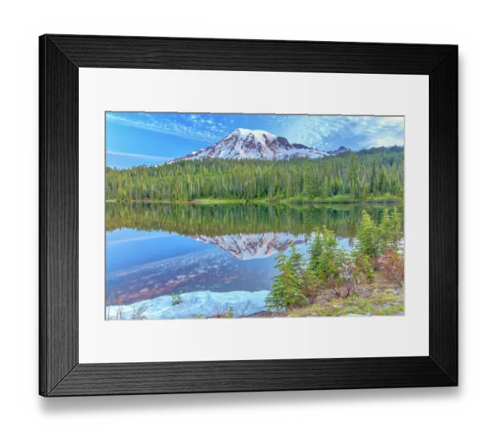 Framed Print : Reflection Lake at Mt. Rainier National Park