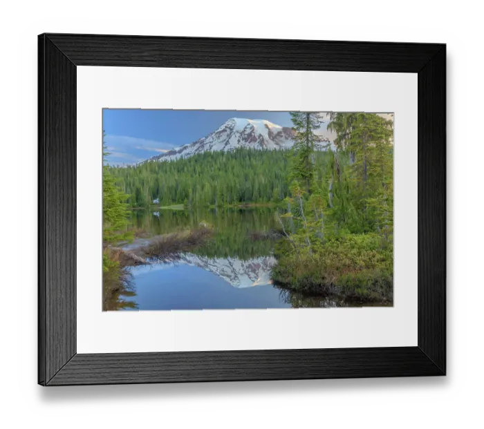 Framed Print : Reflection Lake at Mt. Rainier National Park