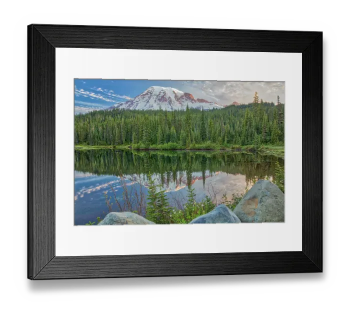 Framed Print : Reflection Lake at Mt. Rainier National Park Framed Print : Reflection Lake at Mt. Rainier National Park
