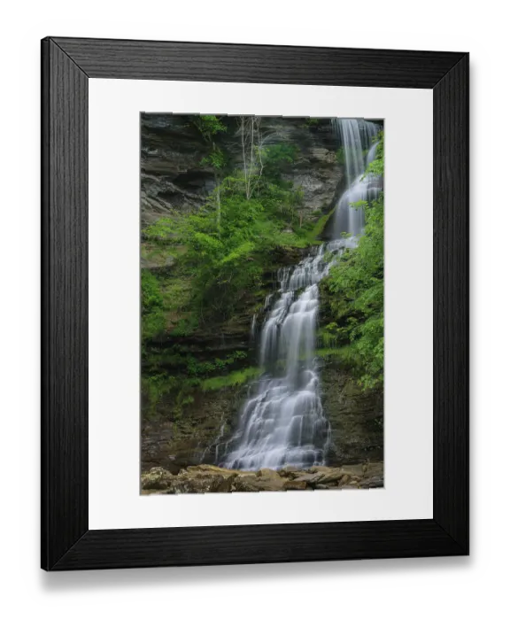 Framed Print : USA, West Virginia, New River Gorge National Park. Cliff with river waterfall cascade. ©Jay O'Brien / Jaynes Gallery / DanitaDelimont.com Framed Print : USA, West Virginia, New River Gorge National Park. Cliff with river waterfall cascade. ©Jay O'Brien / Jaynes Gallery / DanitaDelimont.com