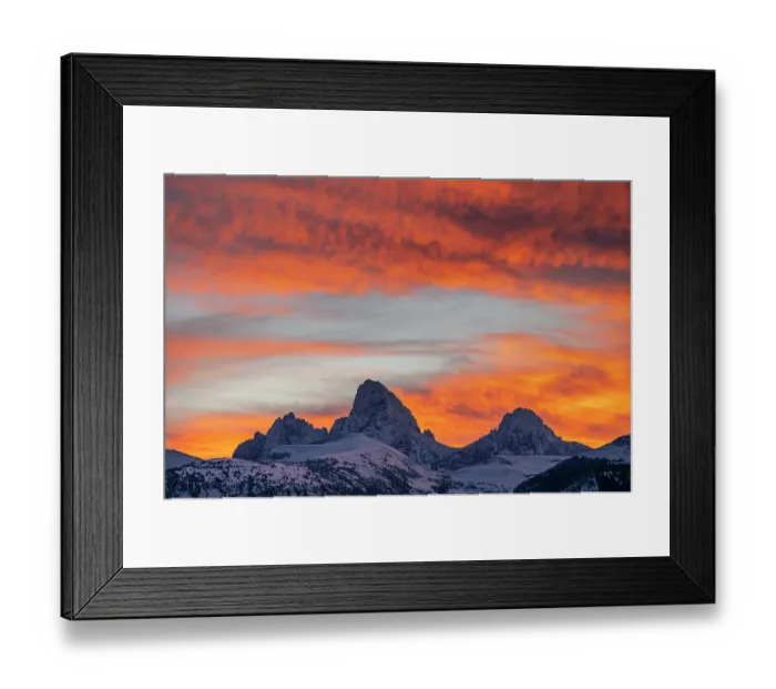 Framed Print : USA, Wyoming. Mount Owen, Grand and Middle Teton from the west at sunrise Framed Print : USA, Wyoming. Mount Owen, Grand and Middle Teton from the west at sunrise