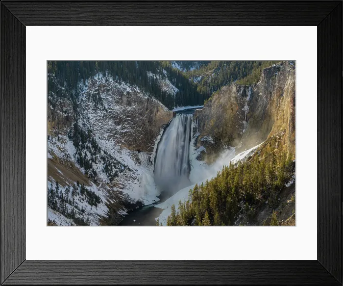 Framed Print : USA, Wyoming. Yellowstone National Park, Lower Falls of Yellowstone River