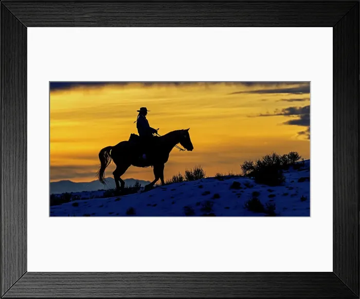 Framed Print : USA, Wyoming, Shell. Hideout Ranch, Big Horn Mountain Range