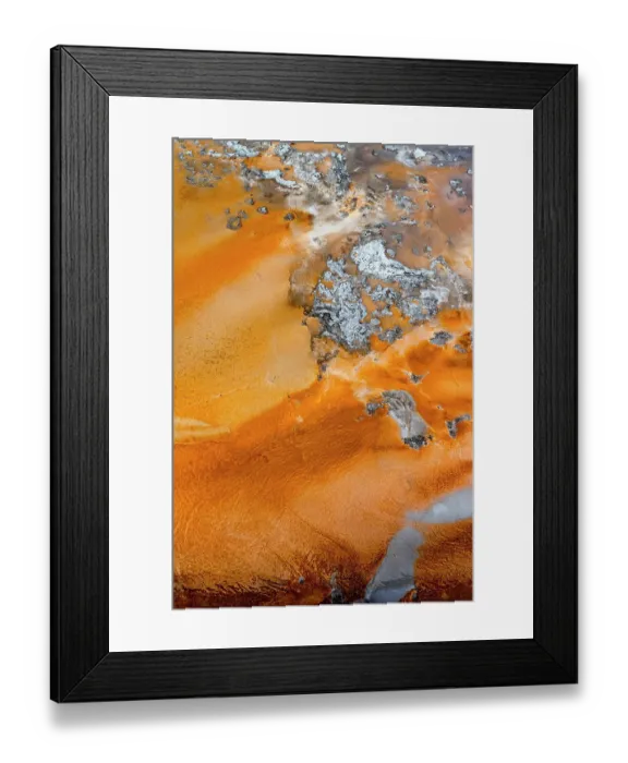 Framed Print : USA, Wyoming. Hot spring runoff, Yellowstone National Park