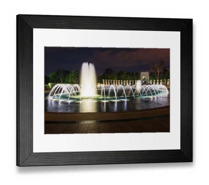 Framed Print : World War II Memorial at night, Washington, D.C, USA Framed Print : World War II Memorial at night, Washington, D.C, USA