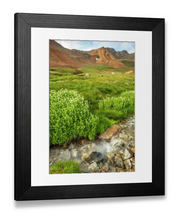 Framed Print : USA, Colorado, San Juan Mountains. Waterfall cascade Framed Print : USA, Colorado, San Juan Mountains. Waterfall cascade