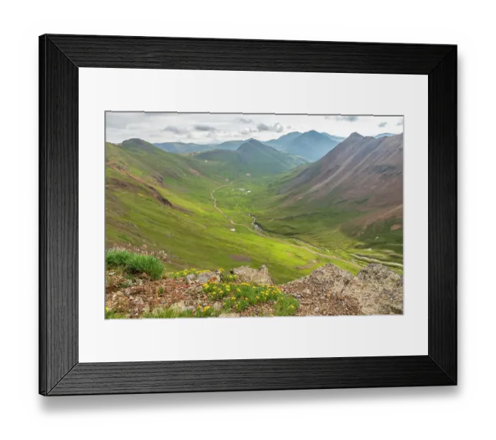Framed Print : USA, Colorado, San Juan Mountains. Landscape with road in California Pass
