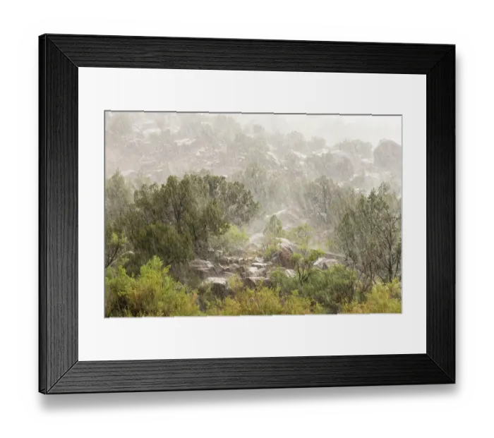 Framed Print : USA, Colorado, Uncompahgre Plateau. Rainstorm in Unaweep Canyon Framed Print : USA, Colorado, Uncompahgre Plateau. Rainstorm in Unaweep Canyon