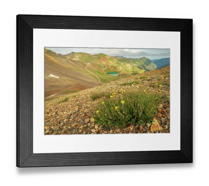 Framed Print : USA, Colorado, San Juan Mountains. California Pass and Lake Como landscape