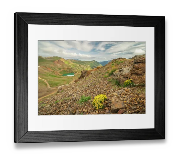 Framed Print : USA, Colorado, San Juan Mountains. California Pass and Lake Como landscape