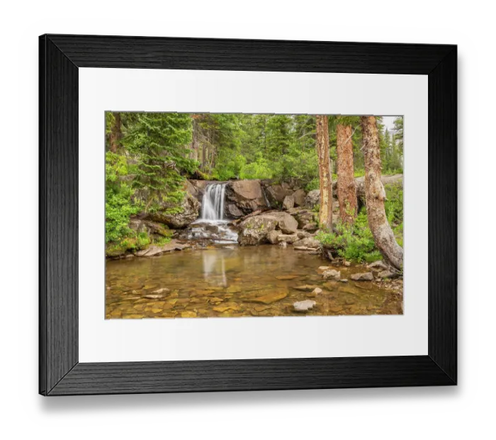 Framed Print : USA, Colorado, Gunnison National Forest. Waterfall scenic Framed Print : USA, Colorado, Gunnison National Forest. Waterfall scenic