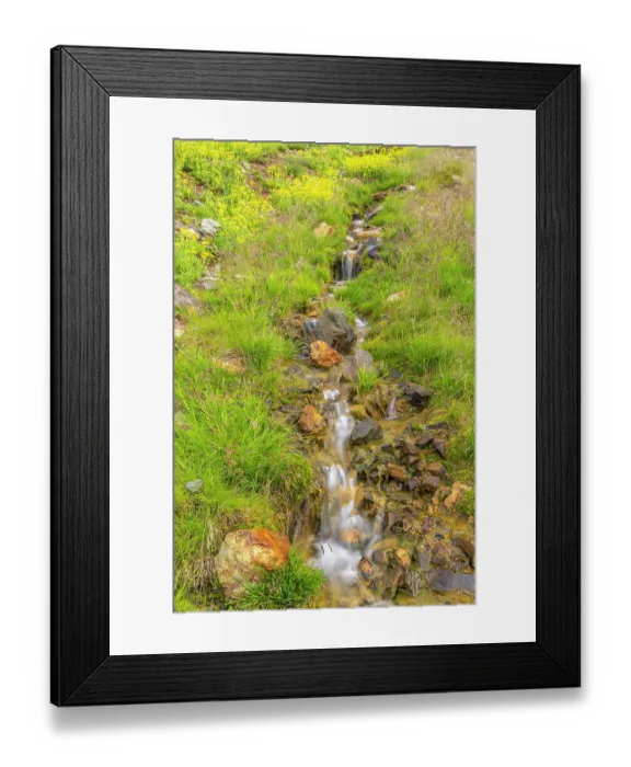 Framed Print : USA, Colorado, San Juan Mountains. Waterfall cascade Framed Print : USA, Colorado, San Juan Mountains. Waterfall cascade
