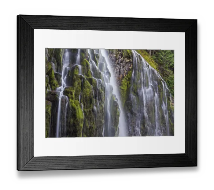 Framed Print : USA, Oregon, Three Sisters Wilderness Area. Lower Proxy Falls Framed Print : USA, Oregon, Three Sisters Wilderness Area. Lower Proxy Falls