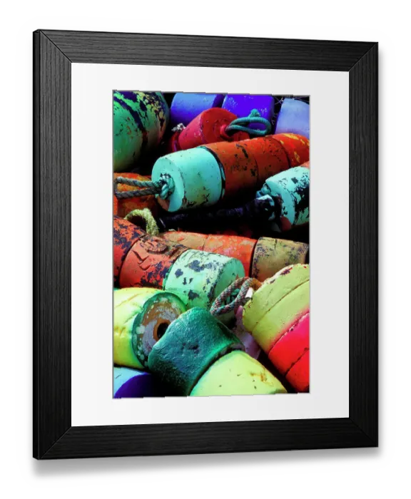 Framed Print : USA, Oregon. Colorful buoys Framed Print : USA, Oregon. Colorful buoys