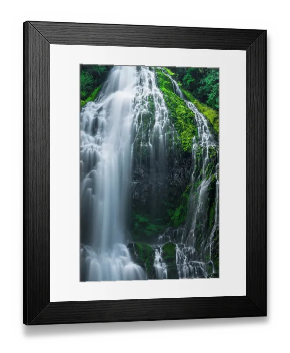 Framed Print : Proxy Falls, Three Sisters Wilderness, Oregon, USA Framed Print : Proxy Falls, Three Sisters Wilderness, Oregon, USA
