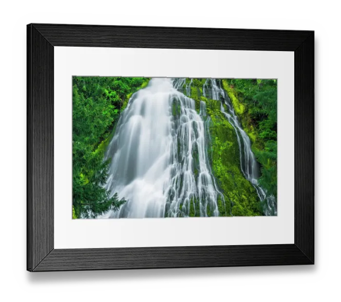 Framed Print : Proxy Falls, Three Sisters Wilderness, Oregon, USA Framed Print : Proxy Falls, Three Sisters Wilderness, Oregon, USA