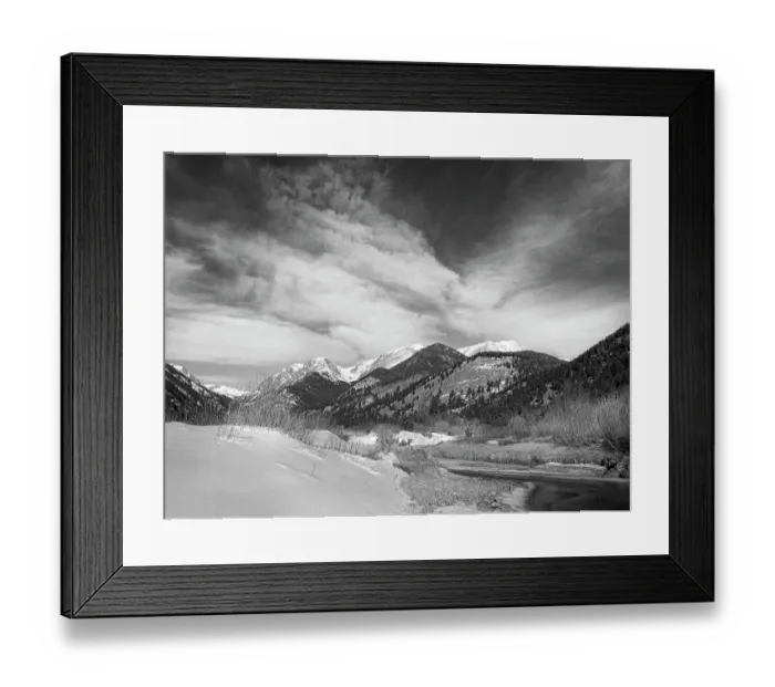 Framed Print : Fall Creek, winter, Colorado, Rocky Mountains National Park
