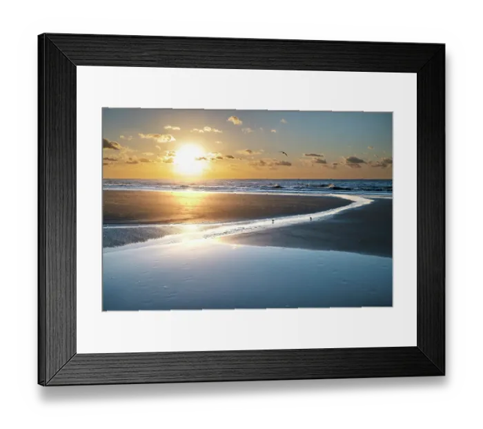 Framed Print : USA, South Carolina. Sunrise on Hilton Head Island Beach