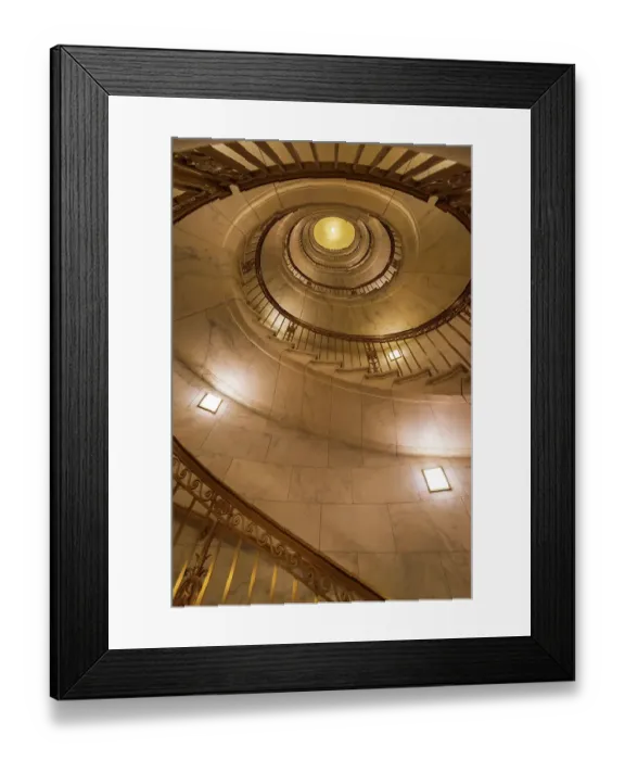 Framed Print : Spiral staircase in the Supreme Court Building, Washington, D.C, USA