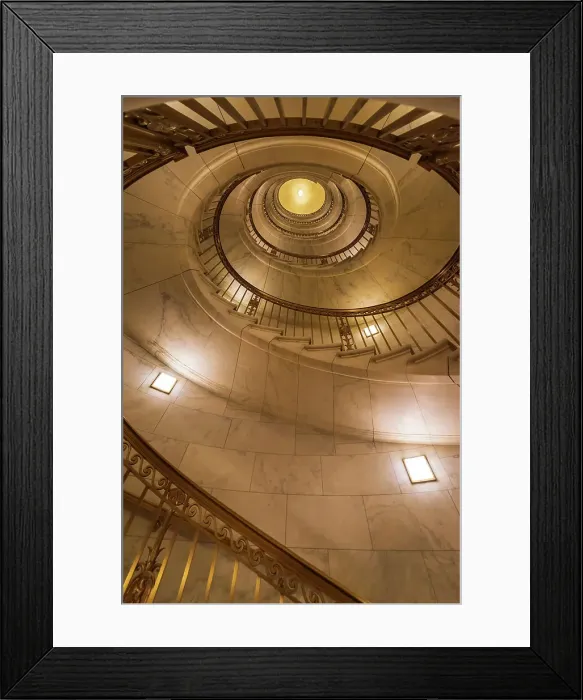 Framed Print : Spiral staircase in the Supreme Court Building, Washington, D.C, USA Framed Print : Spiral staircase in the Supreme Court Building, Washington, D.C, USA