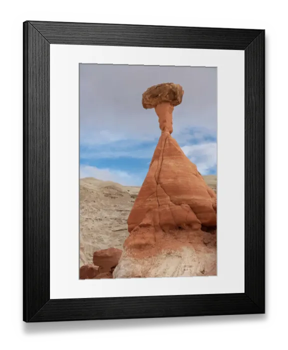 Framed Print : USA, Utah, Grand Staircase Escalante National Monument. Hoodoo formation in Toadstool Hoodoos area Framed Print : USA, Utah, Grand Staircase Escalante National Monument. Hoodoo formation in Toadstool Hoodoos area