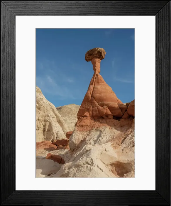 Framed Print : USA, Utah, Grand Staircase Escalante National Monument. Hoodoo formation in Toadstool Hoodoos area Framed Print : USA, Utah, Grand Staircase Escalante National Monument. Hoodoo formation in Toadstool Hoodoos area