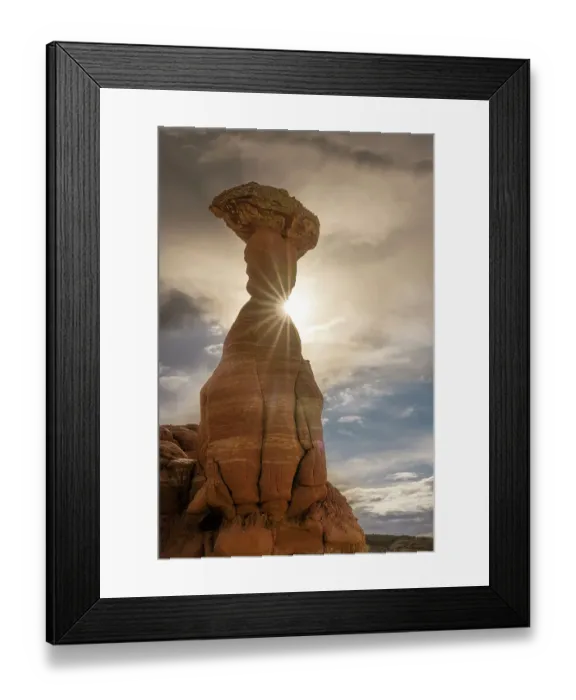 Framed Print : USA, Utah, Grand Staircase Escalante National Monument. Hoodoo formation in Toadstool Hoodoos area