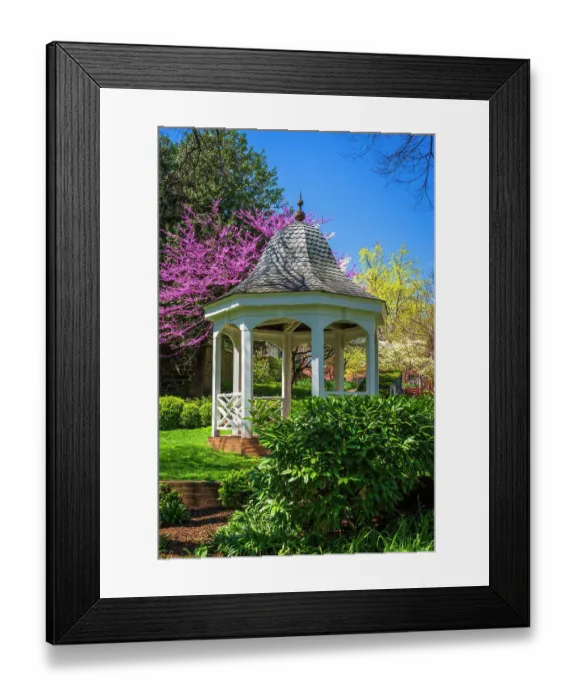 Framed Print : Gazebo and garden, Alexandria, Virginia, USA