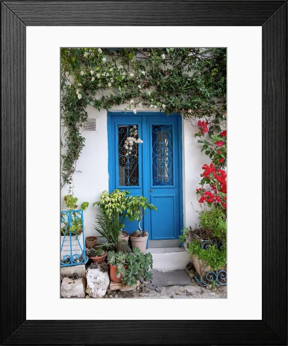 Framed Print : Sidi Bou Said, Tunisia, Africa. A picturesque doorway in town Framed Print : Sidi Bou Said, Tunisia, Africa. A picturesque doorway in town